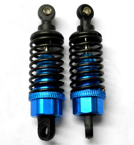 02002B 1/10 RC Car Plastic Shock Absorber Dampers 60mm Blue x 2