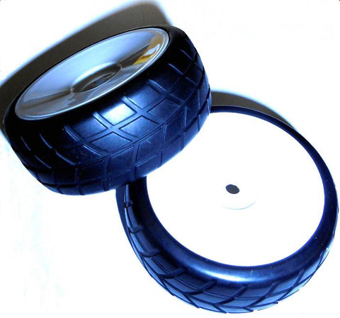 02117 1/10 Scale On Road RC Wheels and Tyres x 2 White Disc