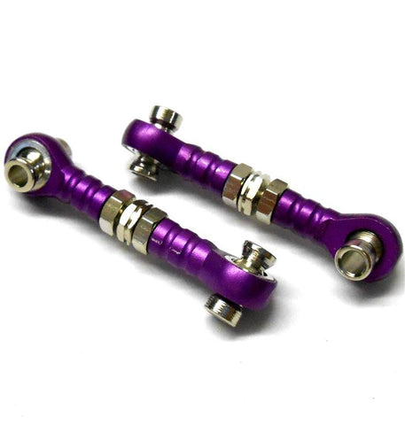 02157 102017 1/10 RC Alloy Link Arm Pulling Arm Track Rods 2 Purple 40mm - 45mm