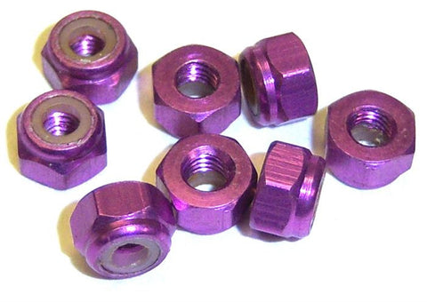 02191 102048 1/10 RC Car Alloy M3 Lock Nut x 4 Purple