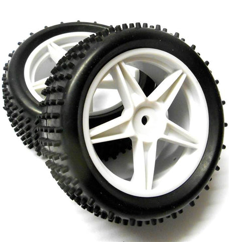 06010V 1/10 Off Road RC Buggy Front Wheels / Tyre White