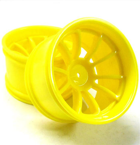 08008 RC Off Road Monster Truck Wheel Rim Yellow HSP x2