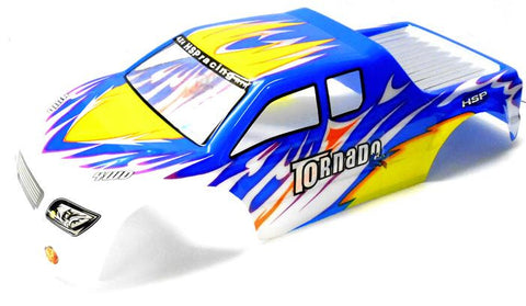 08309 1/8 Scale RC Nitro Monster Truck Body Shell Cover Navy Blue White Cut