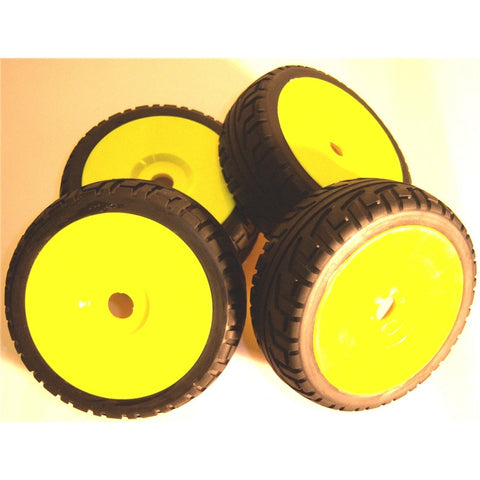 B7033Y 1/8 Scale On Road Wheels and Tyres RC Nitro Buggy Yellow 4