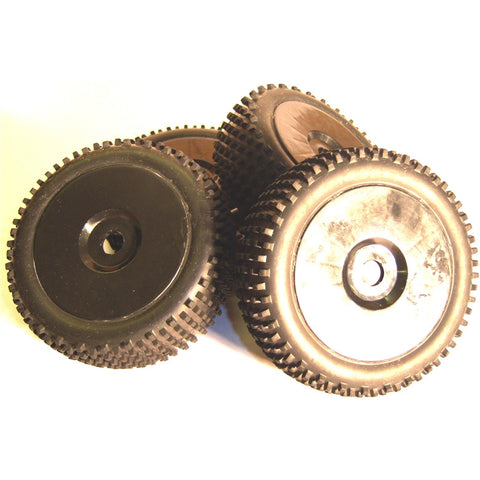 B7034B RC Nitro Buggy 1/8 Off Road Wheels and Tyre 17mm Black 4