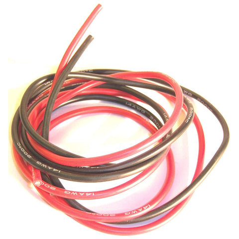 16AWG 16 AWG Silicone Wire 50cm 500mm Red Black & Red