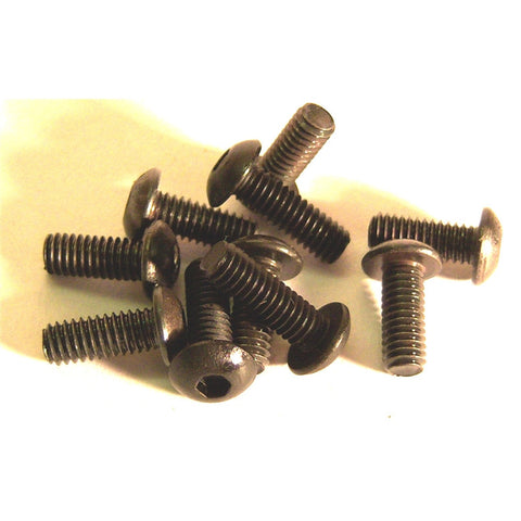 M4 x 10mm 4 x 10 Black Inner Hex Button Socket Screw x 10