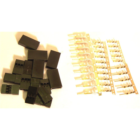 RC JR Set Male and Female Servo Connector Plug Gold Plated x 5