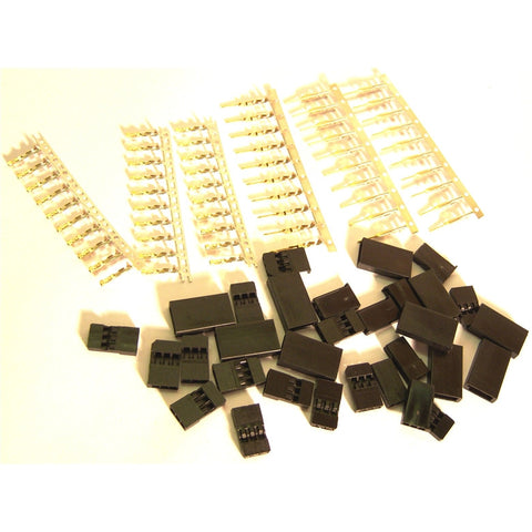 RC Futaba Set Male and Female Servo Connector Plug Gold Plated x 10