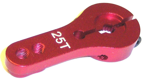 ATSR25TR 1/10 1/8 Scale RC Steering Servo Horn Arm 25 Teeth Tooth 25T Red
