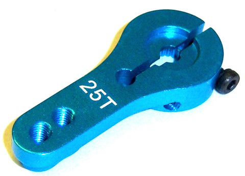 ATSR25TB 1/10 1/8 Scale RC Steering Servo Horn Arm 25 Teeth Tooth 25T Blue