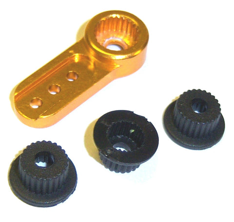 80238 RC R/C 1 Point 1/10 Scale Alloy Steering Servo Horn Arm Yellow 23T 24T 25T