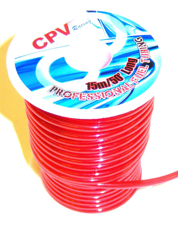 51825R Neon Red RC Engine Petrol / Nitro Gas Fuel Line 1 Meter 4mm x 2.5mm