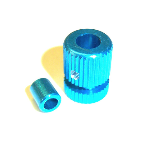 RC Receiver Alloy Antenna Pipe Column Stand Blue x 1