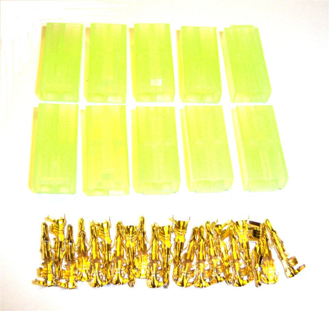 C1009 RC 7.2v Micro Tamiya Set Male Female Plug Gold 10