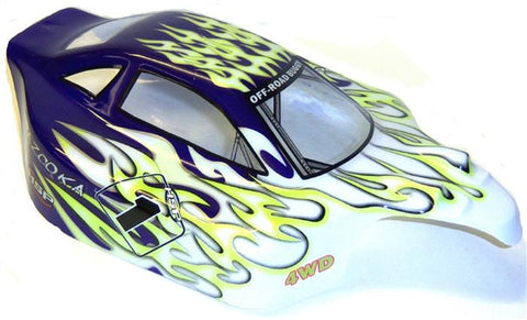 mb-81339 Off Road Nitro RC 1/8 Scale Buggy Body Shell Cover Blue Green V2 Cut