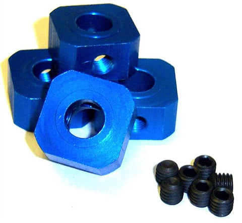 L156 1/5 Scale 17mm Drive Square Brake Hub Aluminium Alloy Blue x 4 17mm x 10mm