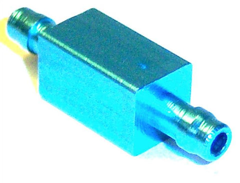 L185 1/10 1/8 Scale RC Nitro Truck Inline Alloy Oil Fuel Line Connector Blue