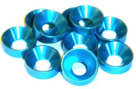 L1440 M4 4mm Countersunk Washer Alloy Aluminium Blue x 10