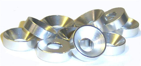 L1454 M5 5mm Countersunk Washer Alloy Aluminium Silver x 10