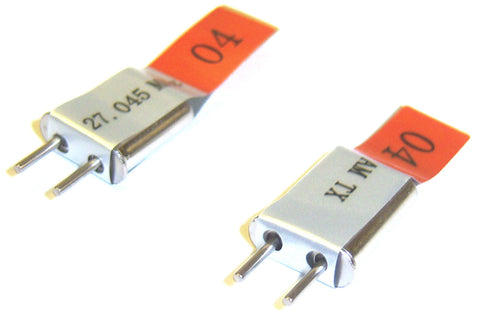 27mhz AM Transmitter and Radio RC Crystal Set 27 mhz 27.045 TX & RX Red Ch 4