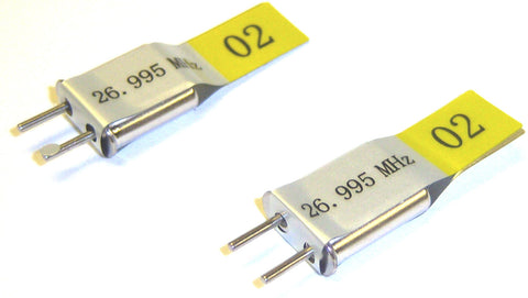 27mhz AM Transmitter and Radio RC Crystal Set 27 mhz 26.995 TX & RX Yellow Ch 2