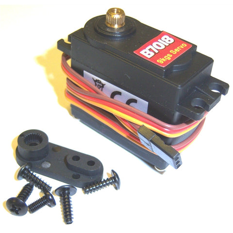 B7018 1/8 1/10 Scale Nitro RC Car 9kg Throttle Steering Servo and Horns EP GP Metal