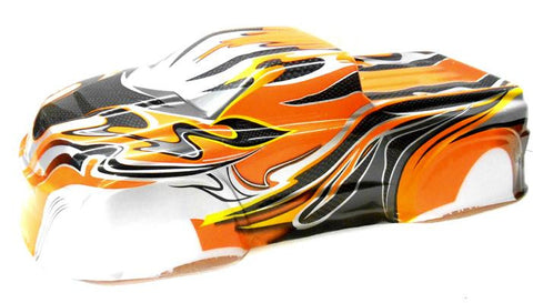 08035 10110-4 RC 1/10 Scale Monster Truck Body Shell Cover HSP Orange Uncut