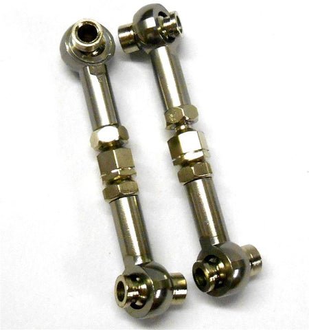102017T 1/10 RC Alloy Link Arm Pulling Arm Track Rods 2 Titanium 40mm - 45mm