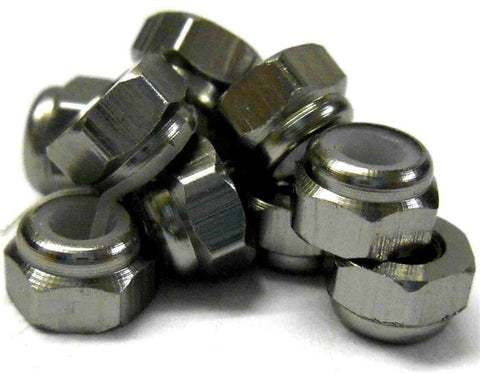 102048T 1/10 RC Car Alloy M3 3mm Thread Nylon Lock Nuts x 10 Titanium 02191