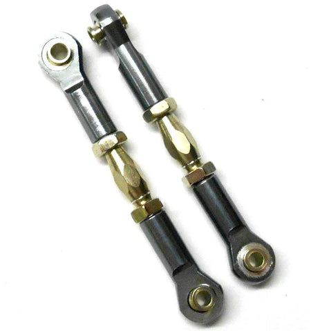 106017S 06048 1/10 Aluminium Adjustable Pulling Pull Steering Rods Arms 2 Grey