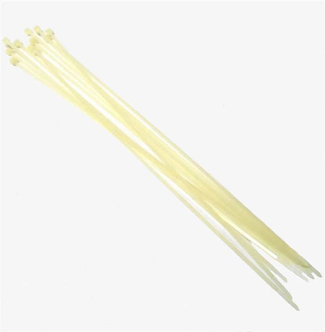 11312 1/10 Scale Plastic White Cable Tie - Bundle Line x 10