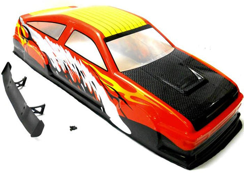 12318 1/10 Scale Drift Touring Car Body Cover Shell RC Red unCut