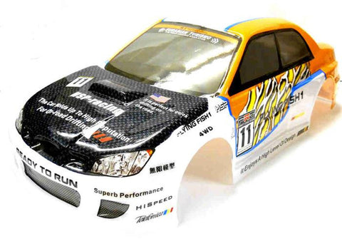 12341 1/10 Scale Drift Touring Car Body Cover Shell RC Orange Cut