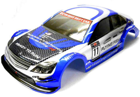 12381 1/10 Scale Drift Touring Car Body Cover Shell RC Blue Cut