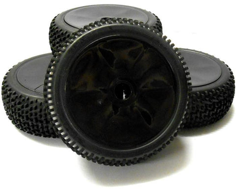 180101 1/8 Scale Off Road Buggy RC Wheels and Tyres Disc Black x 4