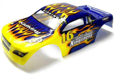 18601 Off Road Nitro RC 1/16 Scale Monster Truck Body Shell Cover Blue