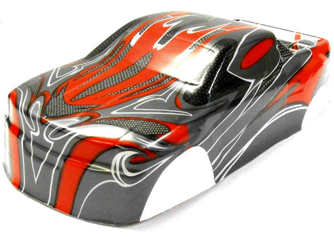 18605 Off Road Nitro RC 1/16 Scale Monster Truck Body Shell Cover Red Uncut