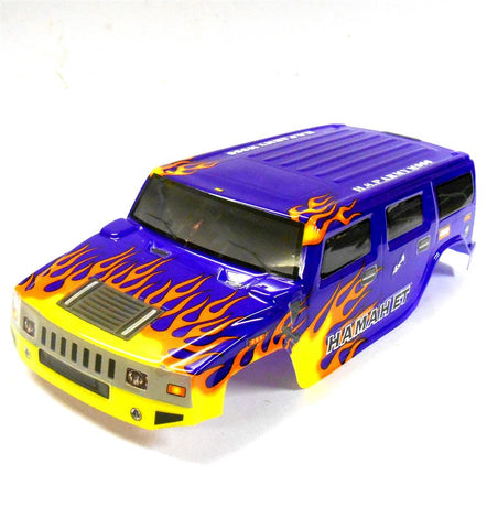 18911 Off Road Nitro RC 1/16 Scale Monster Truck Body Shell Cover Purple Cut