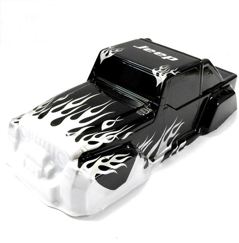 19112 Off Road Nitro RC 1/16 Scale Monster Truck Body Shell Cover Black Uncut