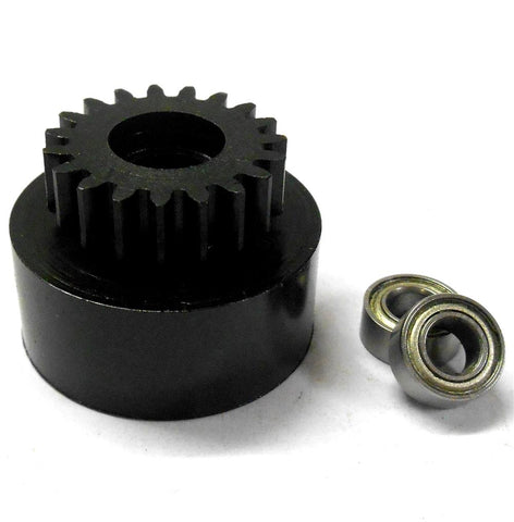 1/10 1/8 Scale .18 + Engine Clutch Bell Housing 19 Tooth Teeth 19T + 2 Bearings