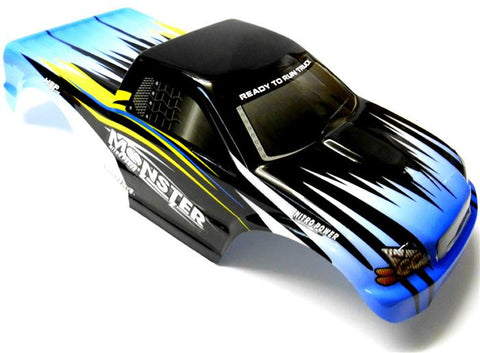 08035 25188-4 RC 1/10 Scale Monster Truck Body Shell Cover HSP Blue Cut