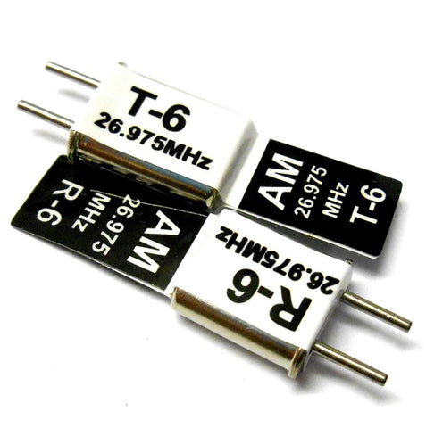 27mhz AM Transmitter and Radio RC Crystal Set 27 mhz 26.975 TX & RX Black Ch 6