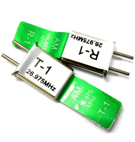 27mhz AM Transmitter and Radio RC Crystal Set 27 mhz 26.975 TX & RX Green Ch 1