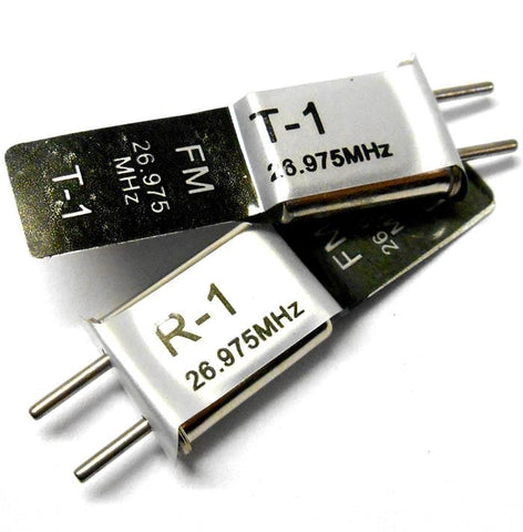 27mhz FM Transmitter and Radio RC Crystal Set 27 mhz 26.975 TX & RX Black Ch 1