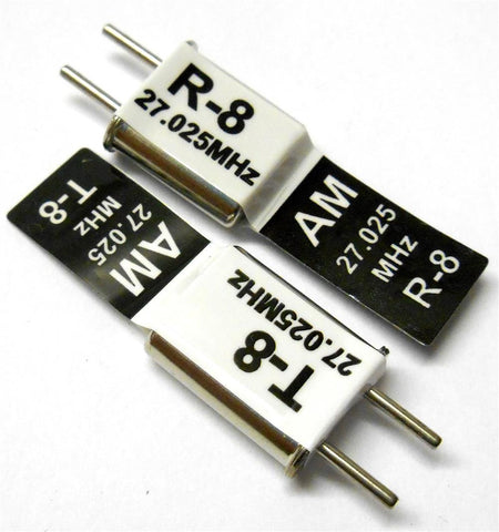 27mhz AM Transmitter and Radio RC Crystal Set 27 mhz 27.025 TX & RX Black Ch 8