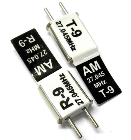27mhz AM Transmitter and Radio RC Crystal Set 27 mhz 27.045 TX & RX Black Ch 9