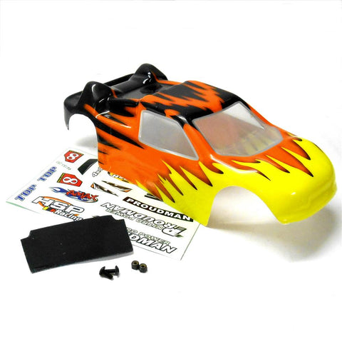 28302 Off Road Nitro RC 1/16 Scale Truggy Body Shell Cover Flame Cut