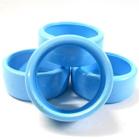 A290073 1/10 Scale On Road Hard Drift Tread Car Tyres Light Blue x 4