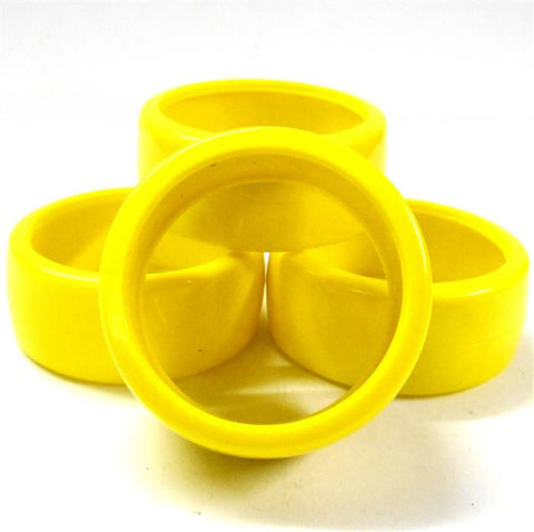 A290109 1/10 Scale On Road Hard Drift Tread Car Tyres Yellow x 4